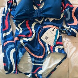 Colorful Long Sleeve Swimsuit